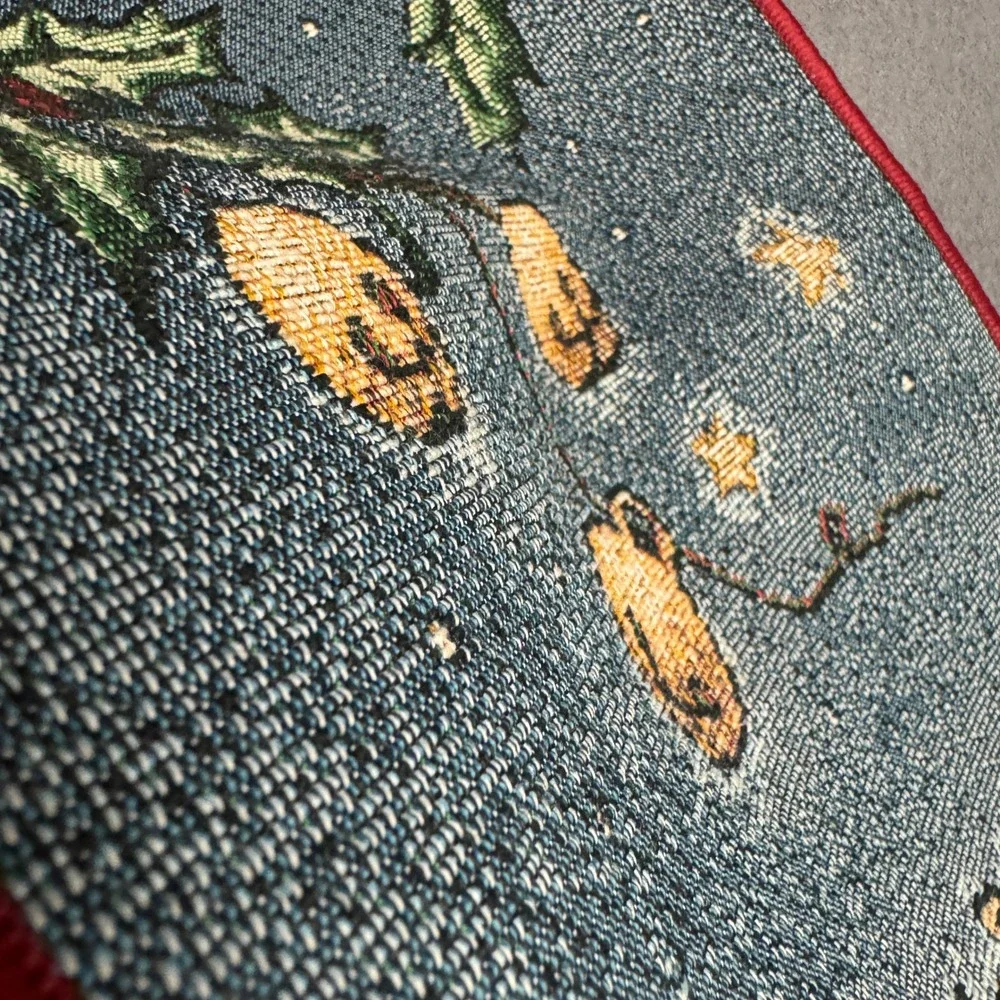 Vtg Boyds‎ Bears Twas Night Before Christmas Long Thin Wall Tapestry Blues Reds